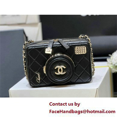 Chanel Lambskin & Gold-Tone Metal Camera Bag AS4817 Black 2025(ORIGINAL QUALITY)